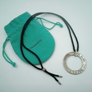 Rare Tiffany large sterling silver 1837 pendant